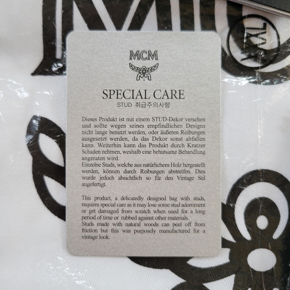 SOLD MCM Paradiso Floral Studded Medium Backpack - Picture 14 of 14